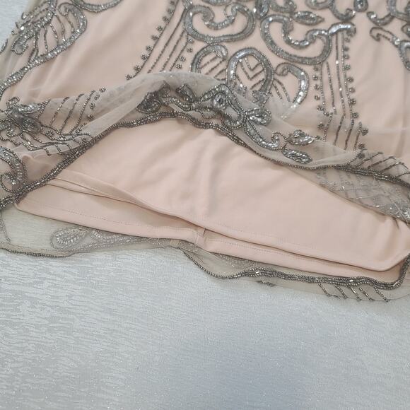 Prelude Gatsby formal beaded evening gown Size 10 Holiday party cocktail event - Picture 9 of 11